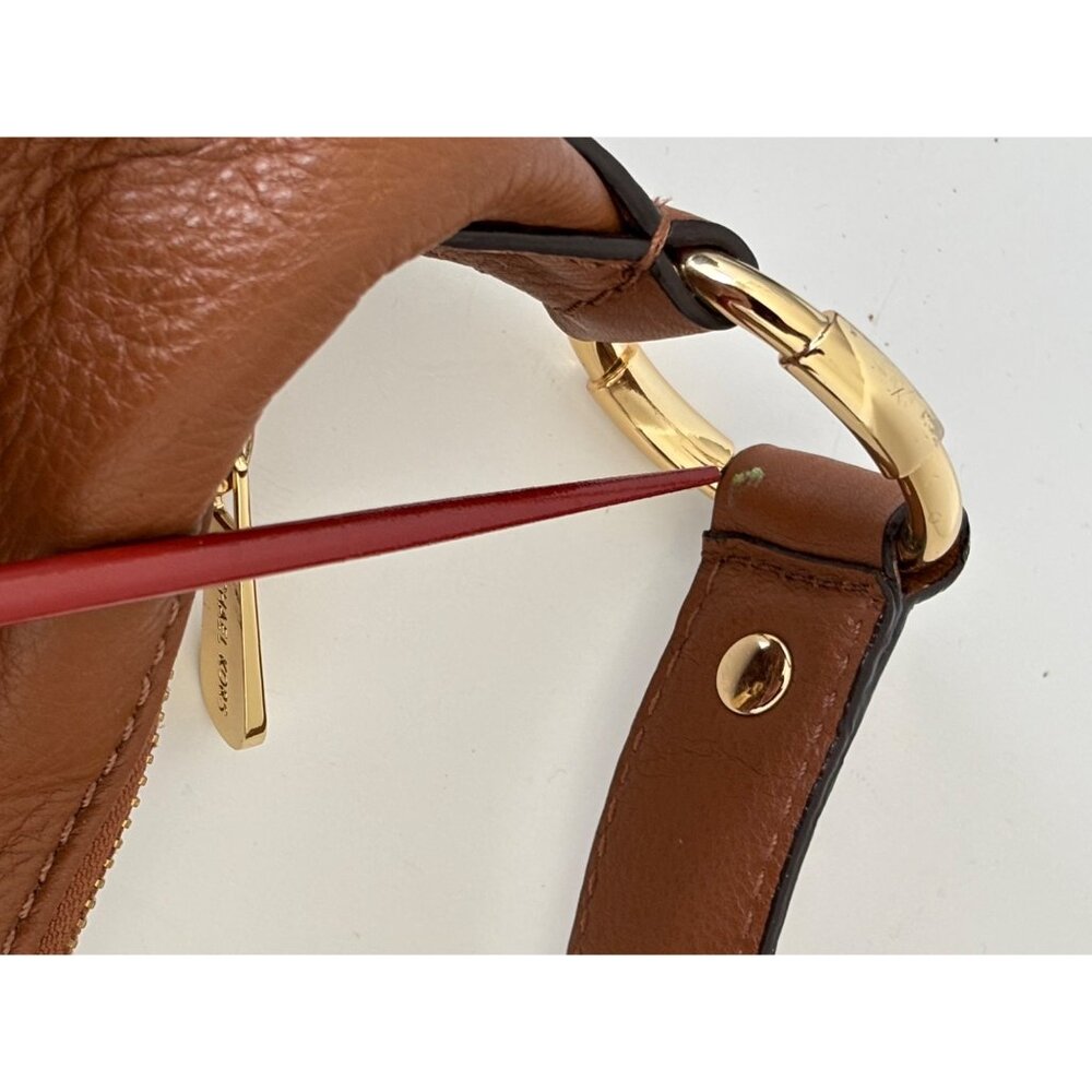 Michael Kors Pebbled Leather Bag Fulton Hobo Slouchy Boho Luxe Quiet Luxury - Picture 7 of 16